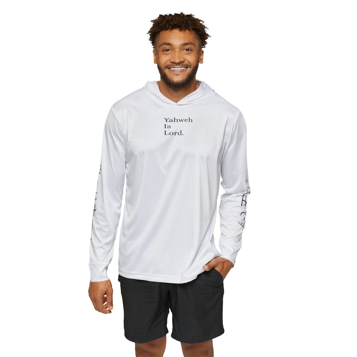 "They Cried out" Sports warmup hoodie (white/black)