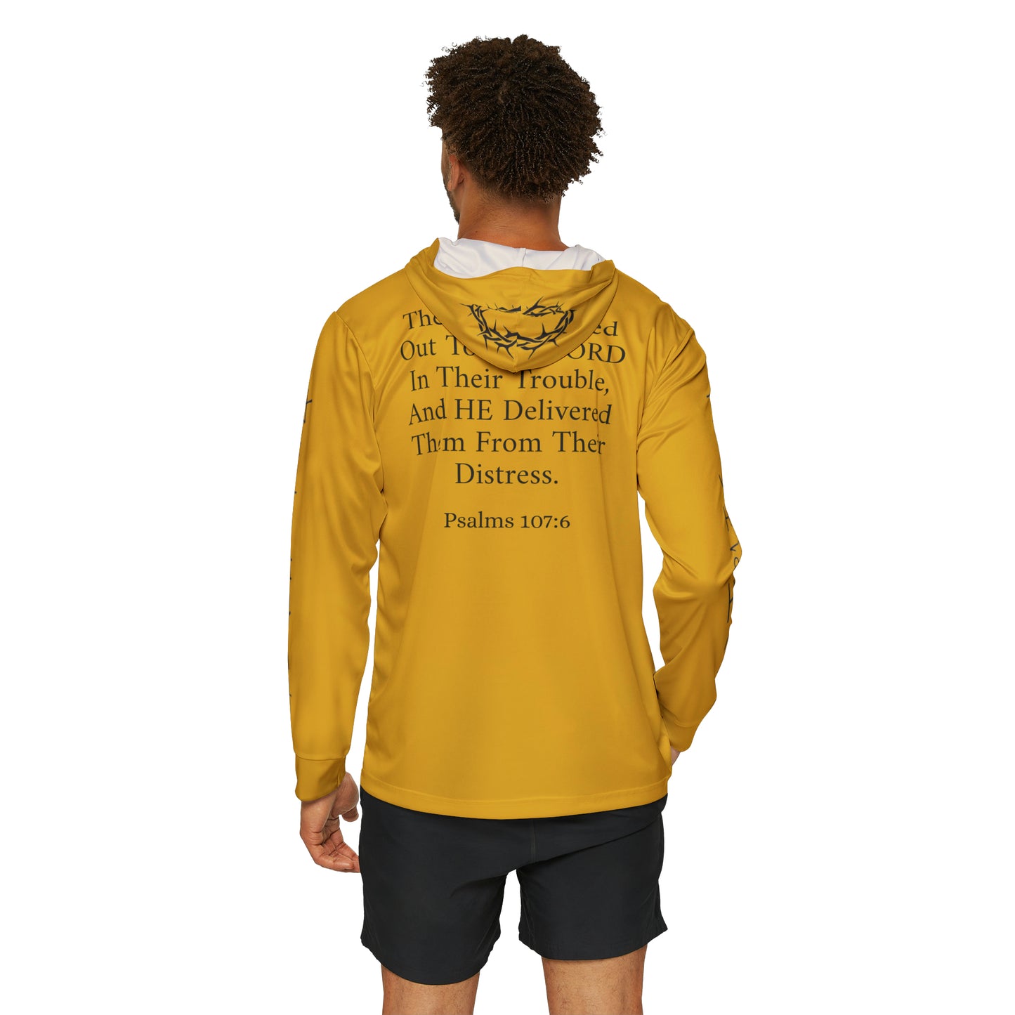 "They Cried out" Sports warmup hoodie (yellow/black)