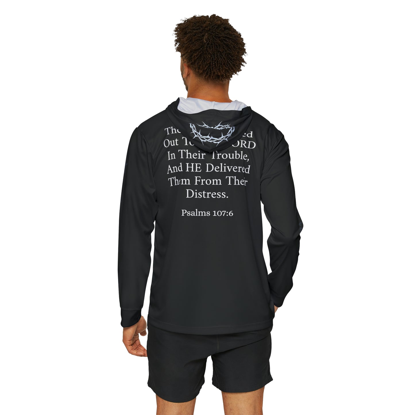 "They Cried out" Sports warmup hoodie (black/white)